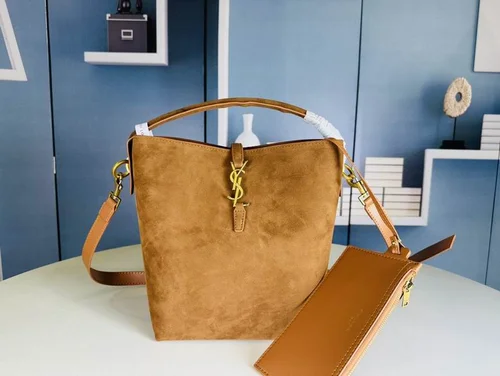 11 YSL Bucket Bag Small Women Luxury Leather Drawstring