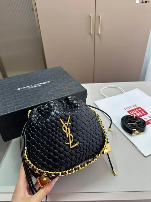 11 YSL Bucket Bag Small Women Luxury Leather Drawstring