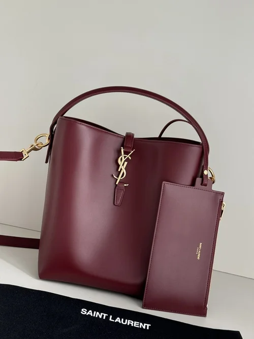 11 YSL Bucket Bag Small Women Luxury Leather Drawstring