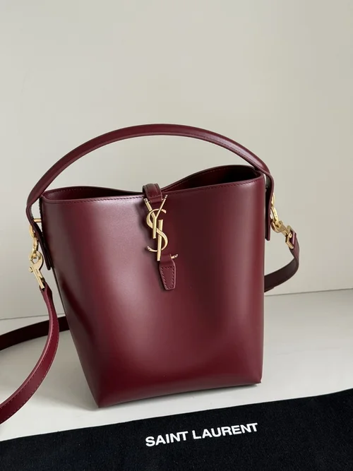 11 YSL Bucket Bag Small Women Luxury Leather Drawstring