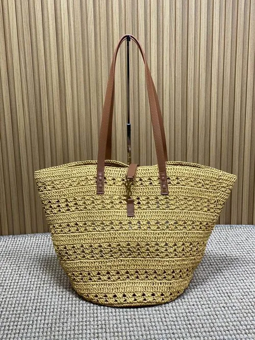 YSL Original Cabbage Basket Bag Authentic Raffia