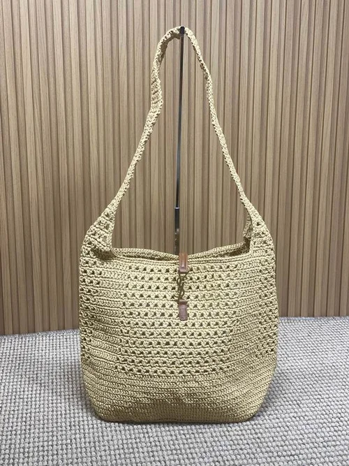 YSL Original Cabbage Basket Bag Authentic Raffia