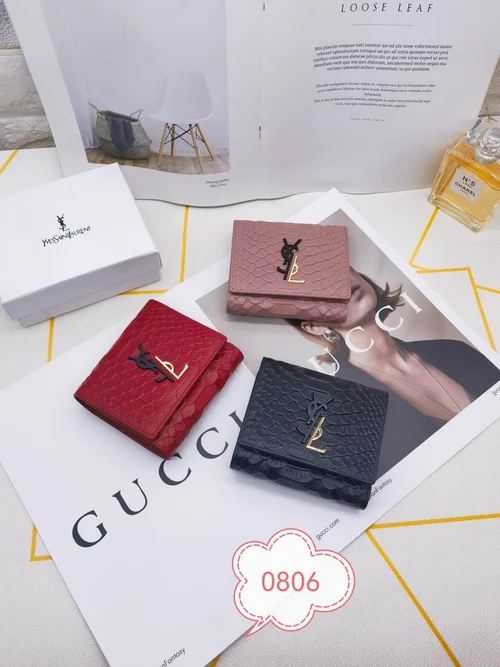 11 YSL Women's Wallet Luxury Leather Designer