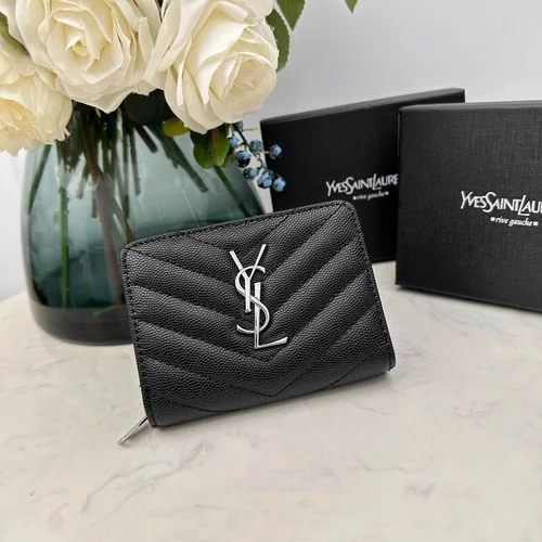 11 YSL Women's Wallet Luxury Leather Designer