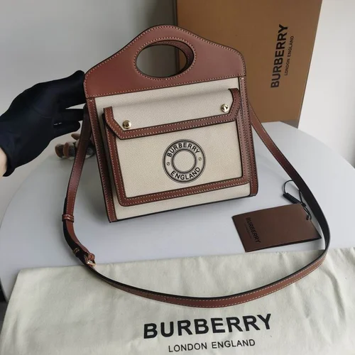 Burberry Original Messenger Bag Men Authentic Check Canvas