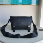 Burberry Original Messenger Bag Men Authentic Check Canvas