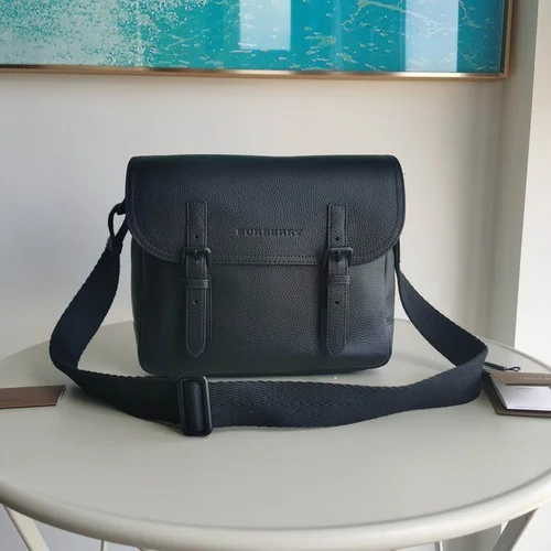 Burberry Original Messenger Bag Men Authentic Check Canvas