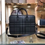 Burberry Original Briefcase Men Authentic Leather Business Bag