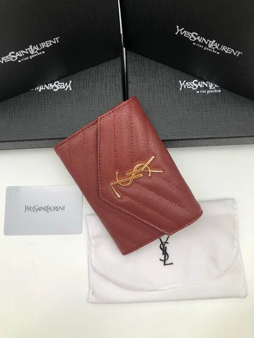 YSL Original Women's Wallet Authentic Leather Luxury