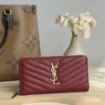 YSL Original Women's Wallet Authentic Leather Luxury