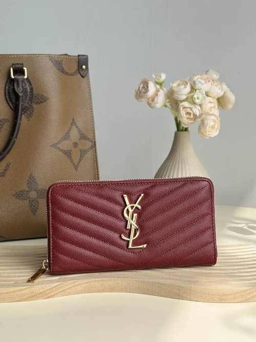 YSL Original Women's Wallet Authentic Leather Luxury