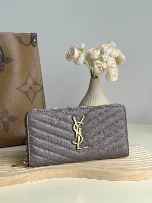 YSL Original Women's Wallet Authentic Leather Luxury