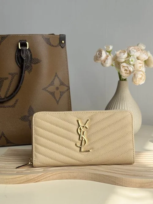 YSL Original Women's Wallet Authentic Leather Luxury