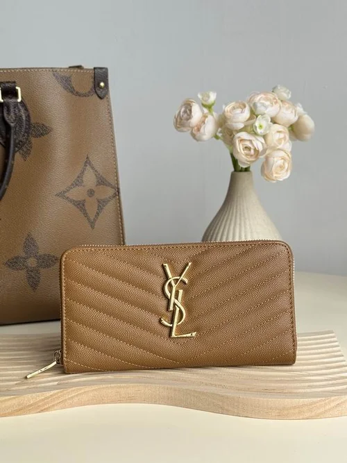 YSL Original Women's Wallet Authentic Leather Luxury