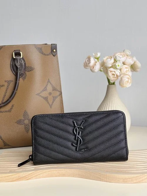 YSL Original Women's Wallet Authentic Leather Luxury