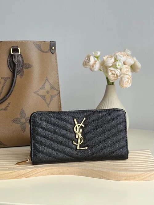 YSL Original Women's Wallet Authentic Leather Luxury
