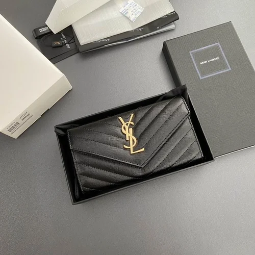 YSL Original Women's Wallet Authentic Leather Luxury