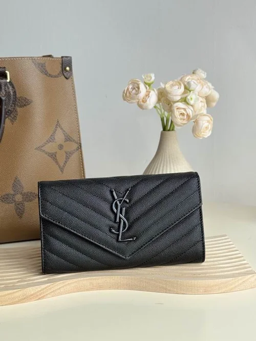 YSL Original Women's Wallet Authentic Leather Luxury