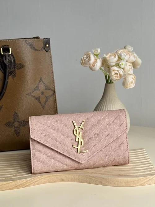 YSL Original Women's Wallet Authentic Leather Luxury