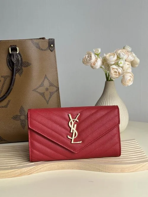 YSL Original Women's Wallet Authentic Leather Luxury