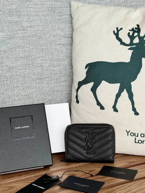 YSL Original Women's Wallet Authentic Leather Luxury