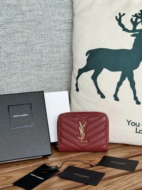 YSL Original Women's Wallet Authentic Leather Luxury