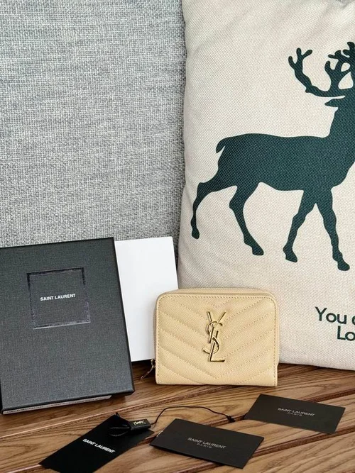 YSL Original Women's Wallet Authentic Leather Luxury