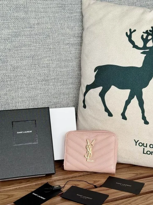 YSL Original Women's Wallet Authentic Leather Luxury