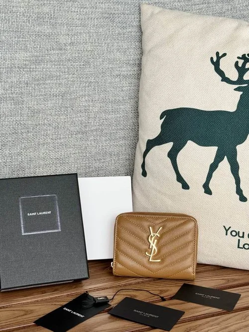 YSL Original Women's Wallet Authentic Leather Luxury