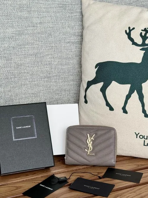 YSL Original Women's Wallet Authentic Leather Luxury