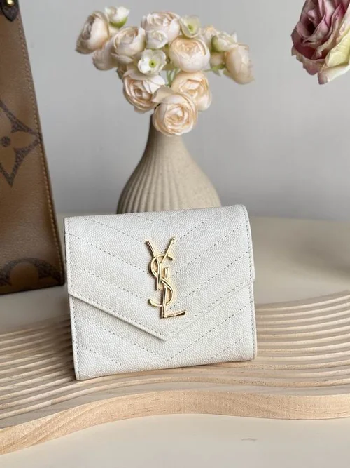 YSL Original Women's Wallet Authentic Leather Luxury