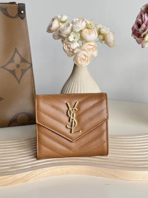 YSL Original Women's Wallet Authentic Leather Luxury