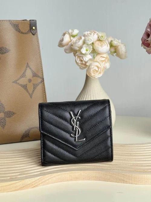 YSL Original Women's Wallet Authentic Leather Luxury