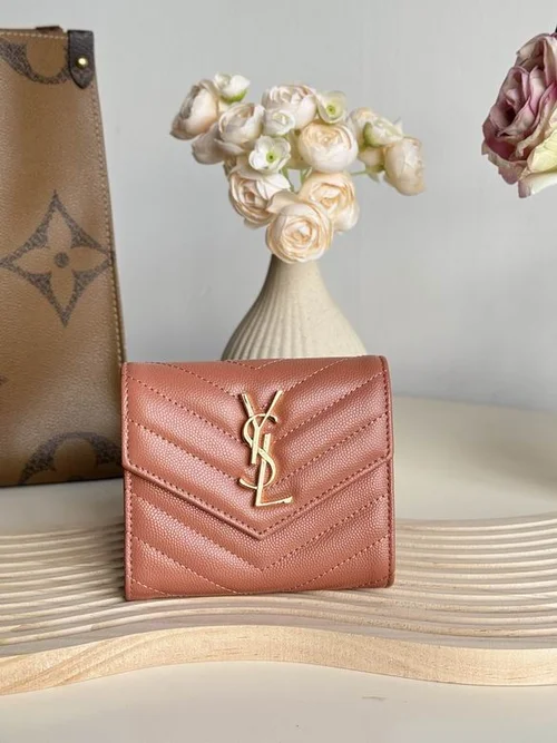 YSL Original Women's Wallet Authentic Leather Luxury