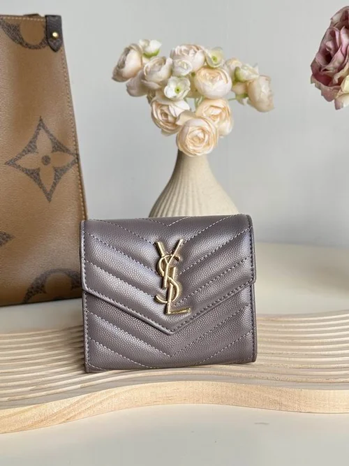 YSL Original Women's Wallet Authentic Leather Luxury
