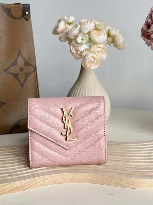 YSL Original Women's Wallet Authentic Leather Luxury