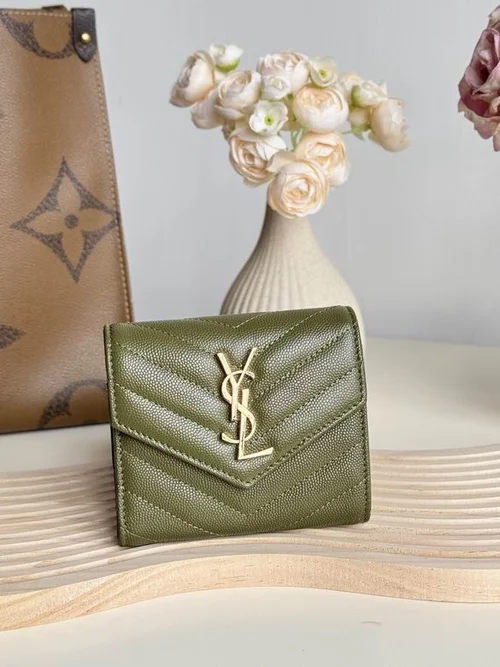 YSL Original Women's Wallet Authentic Leather Luxury