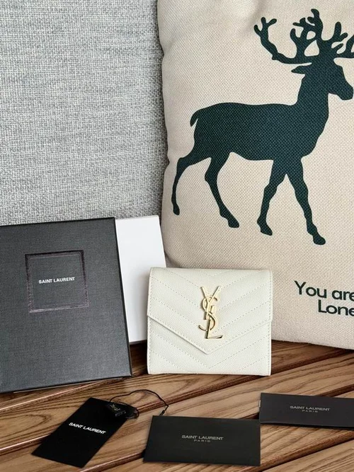 YSL Original Women's Wallet Authentic Leather Luxury