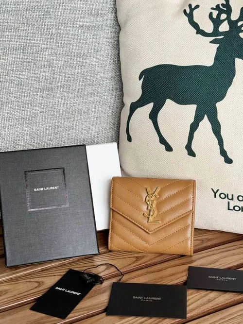 YSL Original Women's Wallet Authentic Leather Luxury