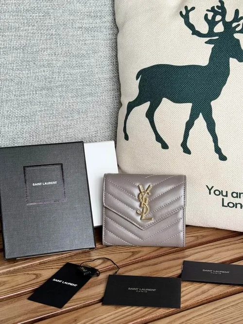 YSL Original Women's Wallet Authentic Leather Luxury