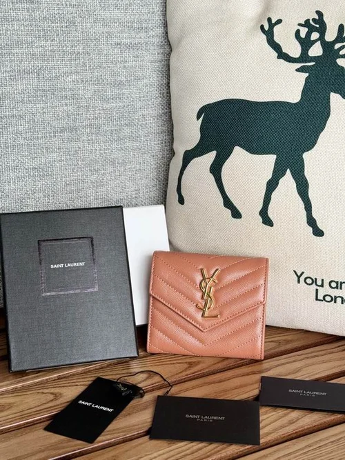 YSL Original Women's Wallet Authentic Leather Luxury