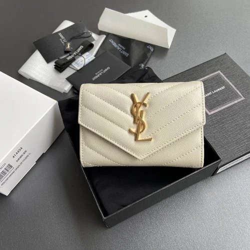 YSL Original Women's Wallet Authentic Leather Luxury
