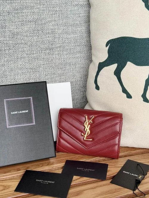 YSL Original Women's Wallet Authentic Leather Luxury