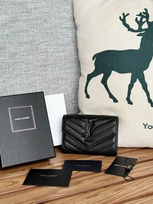 YSL Original Women's Wallet Authentic Leather Luxury