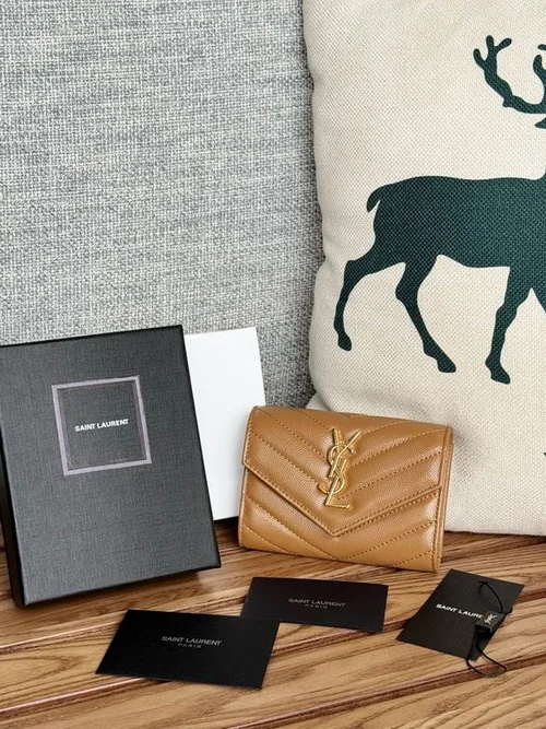 YSL Original Women's Wallet Authentic Leather Luxury