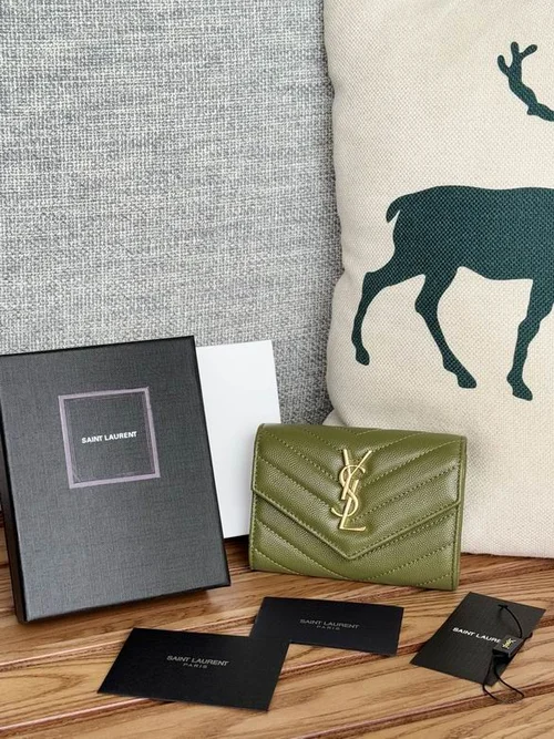 YSL Original Women's Wallet Authentic Leather Luxury