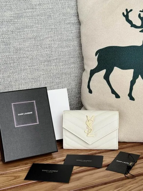 YSL Original Women's Wallet Authentic Leather Luxury