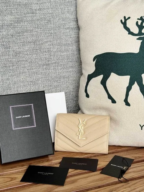 YSL Original Women's Wallet Authentic Leather Luxury