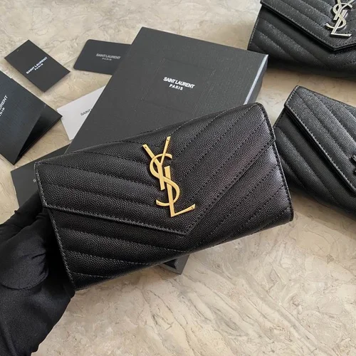 YSL Original Women's Wallet Authentic Leather Luxury