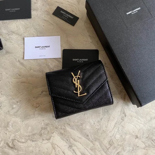 YSL Original Women's Wallet Authentic Leather Luxury